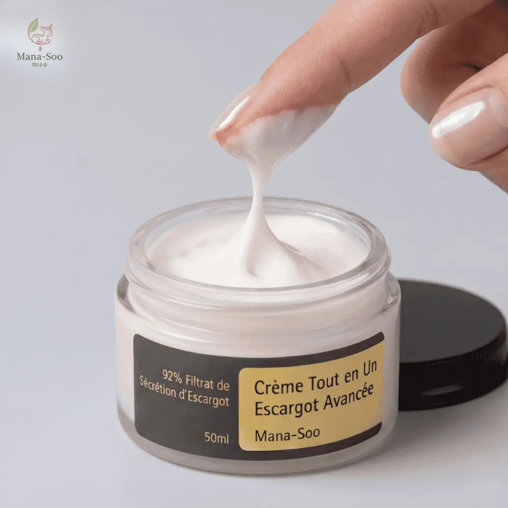 Crème Mucine 92% Mana Soo — résultats peau sensibilisée